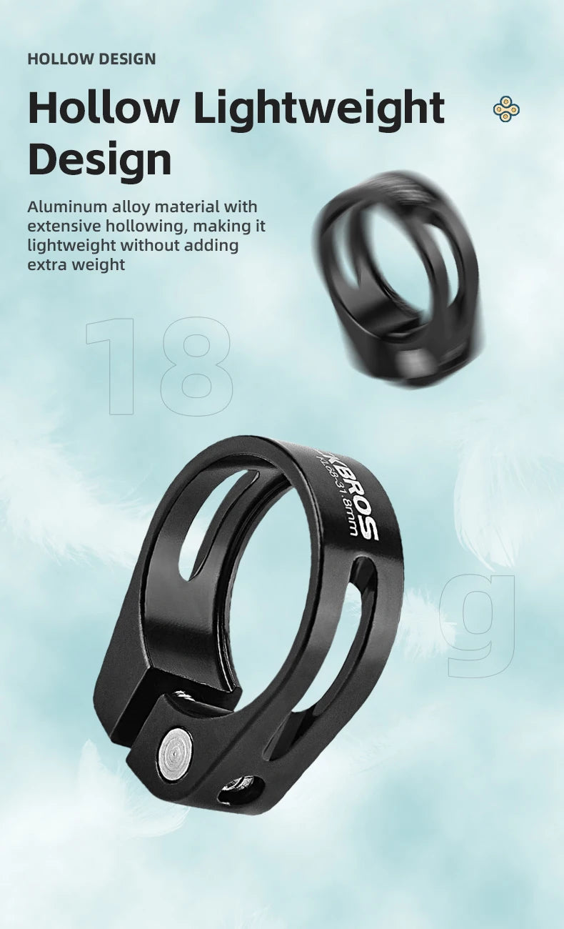 Quick Release Bicycle Seat Post Clamp Aluminum Alloy Bike Seat Clamp