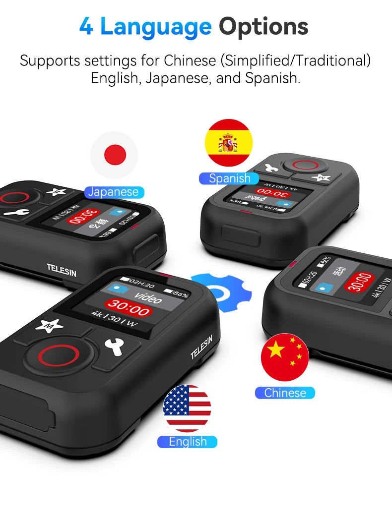 Telesin Su Geçirmez Bluetooth Uzaktan Kumanda GoPro Kameralar için