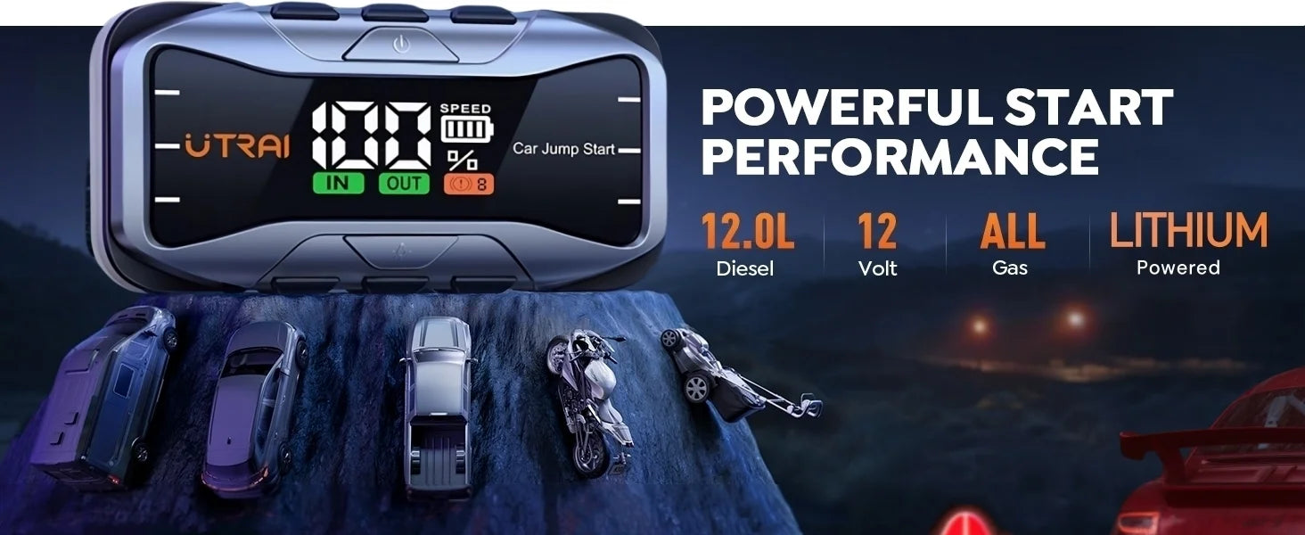 UTRAI 27000mAh Car Jump Starter Power Bank 6000A
