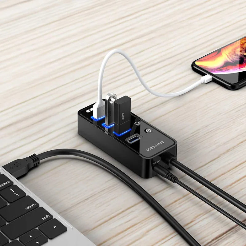 4-Port Switched USB Hub, Power Adapter Options