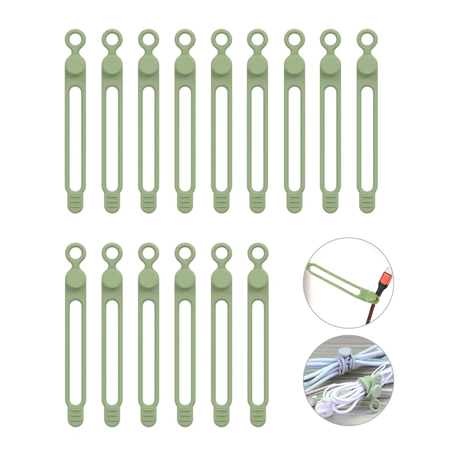 Silicone Cable Ties,Cord Organizer,Cable Straps,Reusable Cord Ties,Travel Cable Organizer ,Cute Elastic Tie, Wire Ties