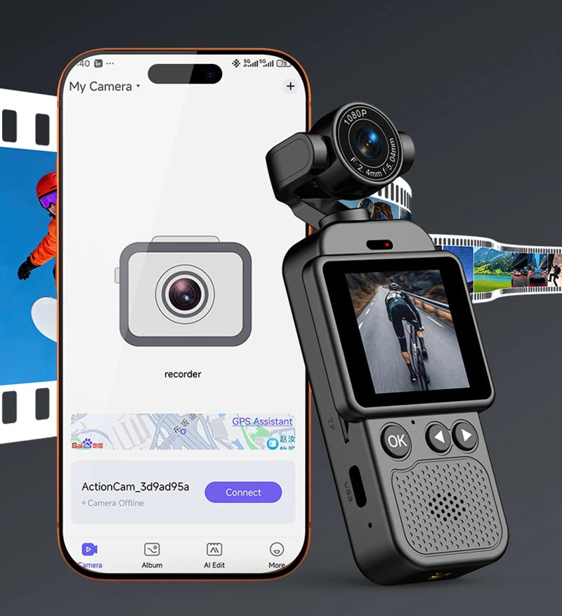 1080p Wi-Fi Camera with Rotating Lens