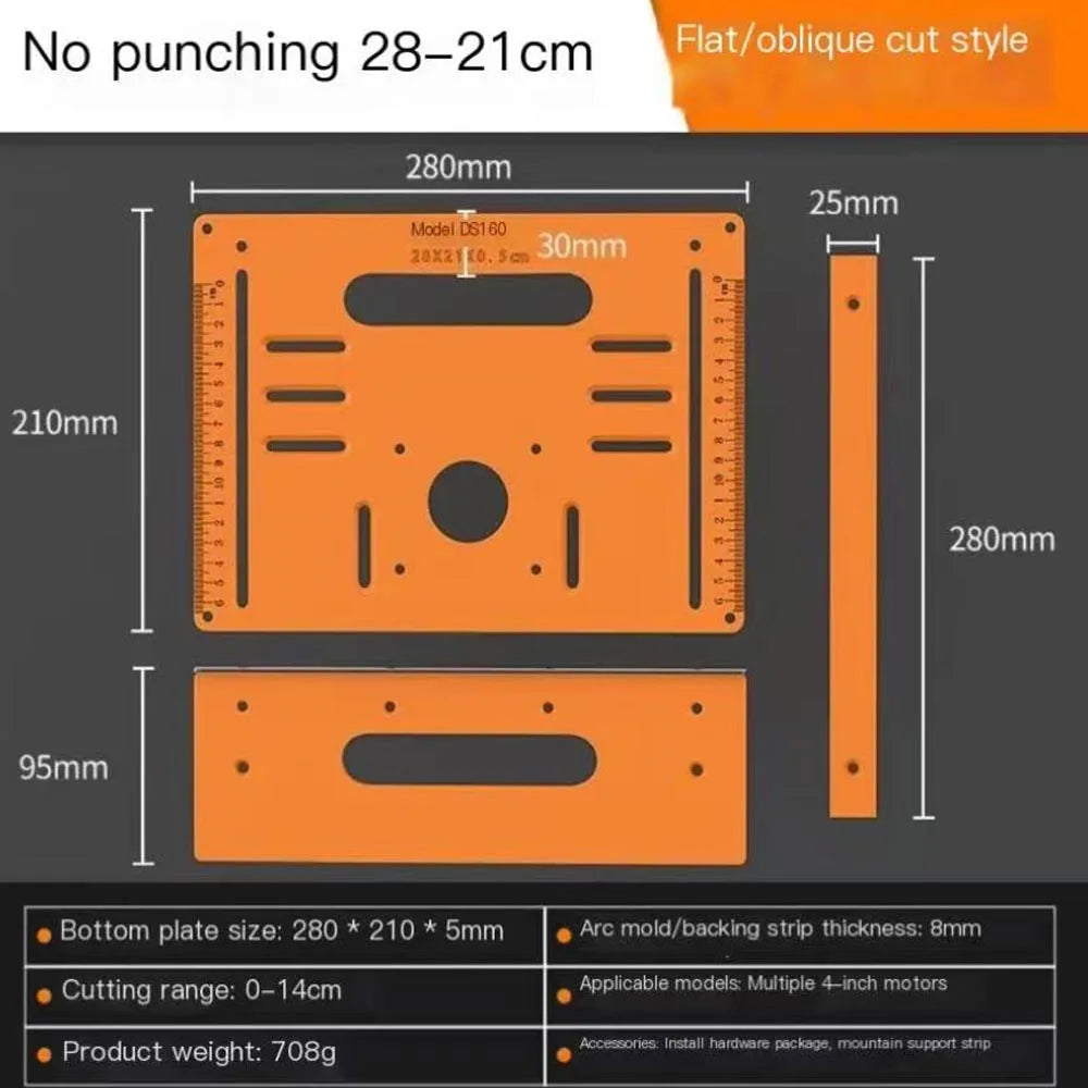 Woodworking Guide Base Plate - 28 x 21cm
