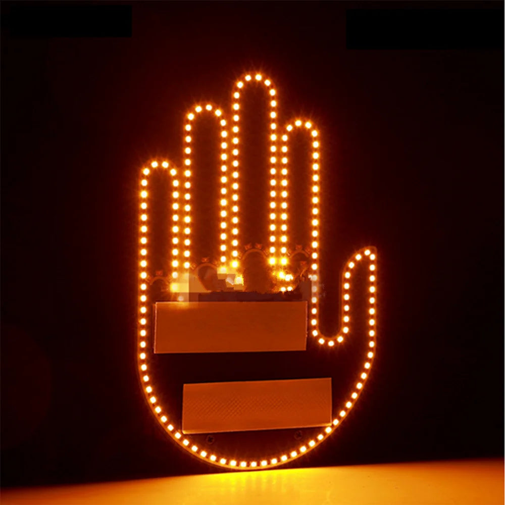 LED Gesture Light with Remote for Car Interior Window Sign