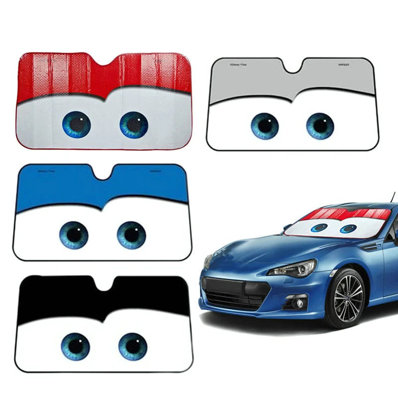 Cartoon-Eye Windscreen Sunshade – Color Options