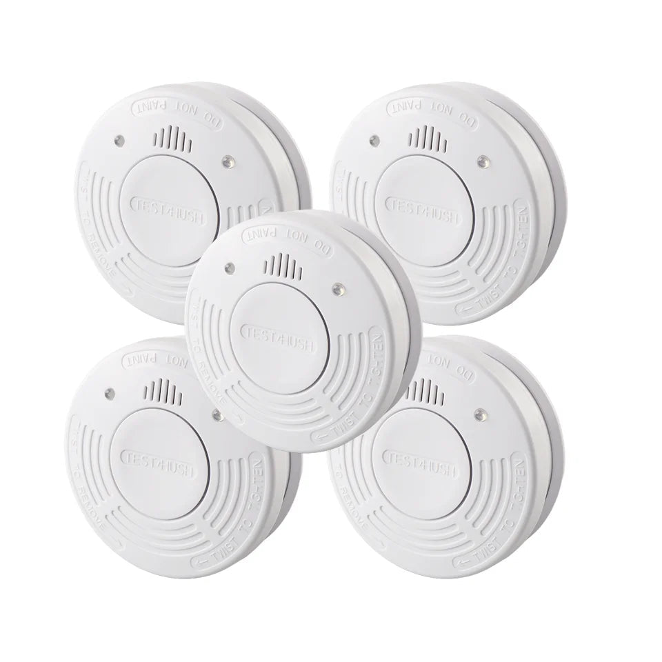 Smoke Detector 10 Year Smoke Sensor Independent Fire Alarm CE EN14604 Certified With CR123A Battery LED Indicator Home Security