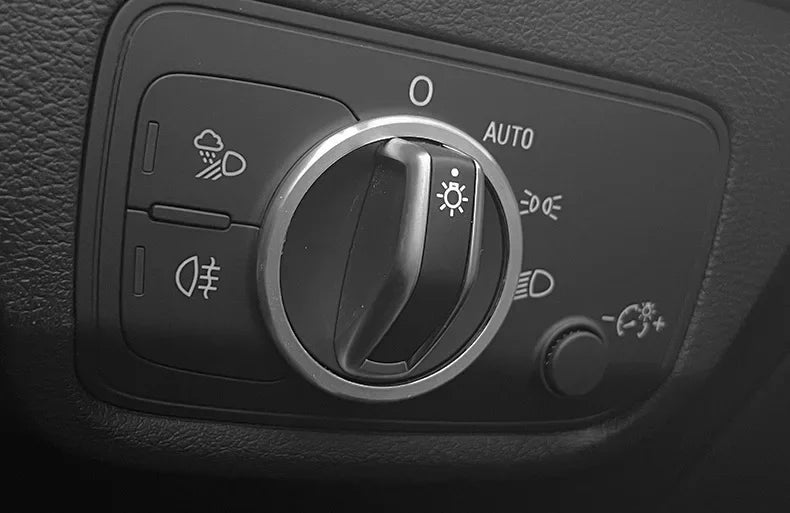 Headlight Adjust Switch Decoration Ring for Audi Interior Trim