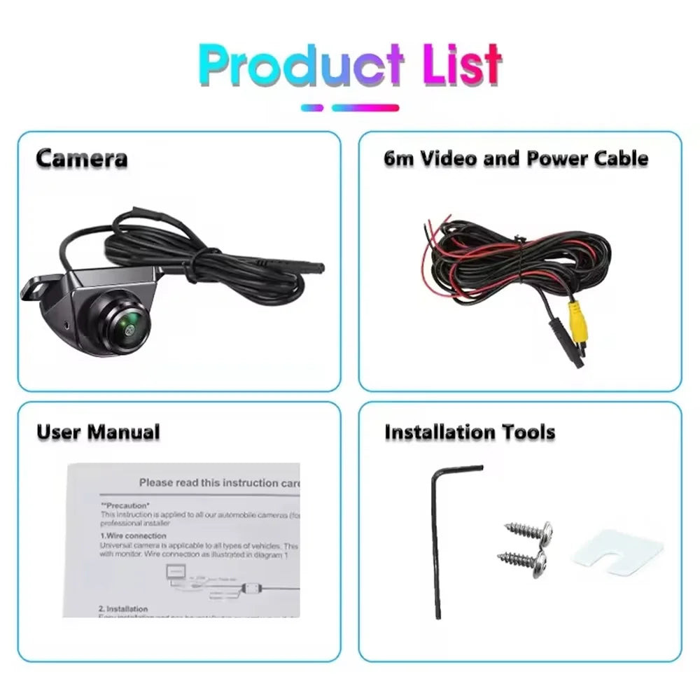 Car Rear View Camera 1080P Wide Angle Night Vision Waterproof