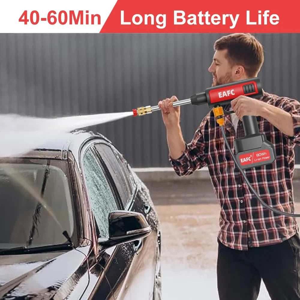 Cordless 60Bar Electric Car Wash Gun with Foam Generator