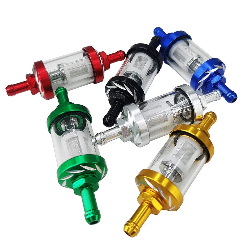 8mm CNC Motorcycle Gas Fuel Gasoline Oil Filter Moto Accessories For ATV Pit Bike Car Motorcycle Oil Cup Universal Accessories