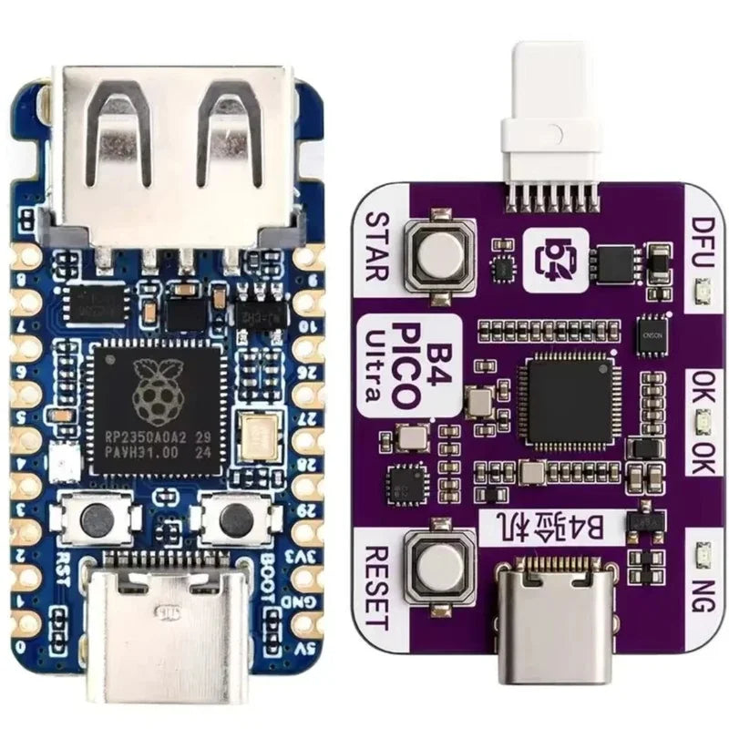 RP2350A Pico 2 Development Board with USB-A and One-Click DFU