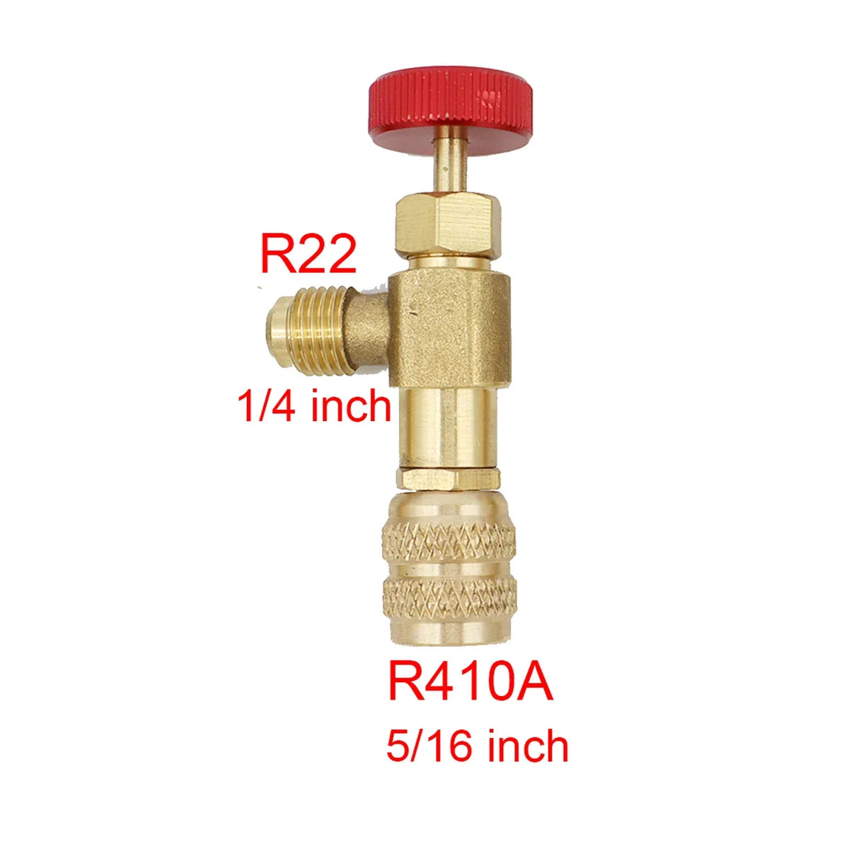 Valve de sécurité liquide R410A R22 Frigorifique Connecteur de sécurité 1/4 "Adaptateur de sécurité Réparation de climatisation et fluide liquide