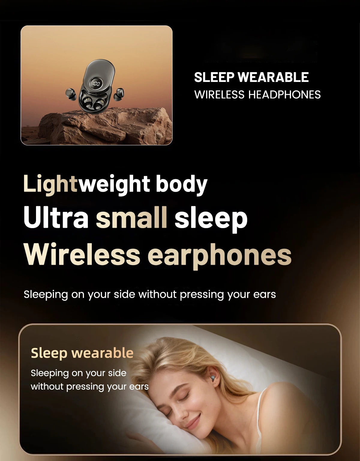 Mini Invisible Wireless Bluetooth Earbuds for Small Ears