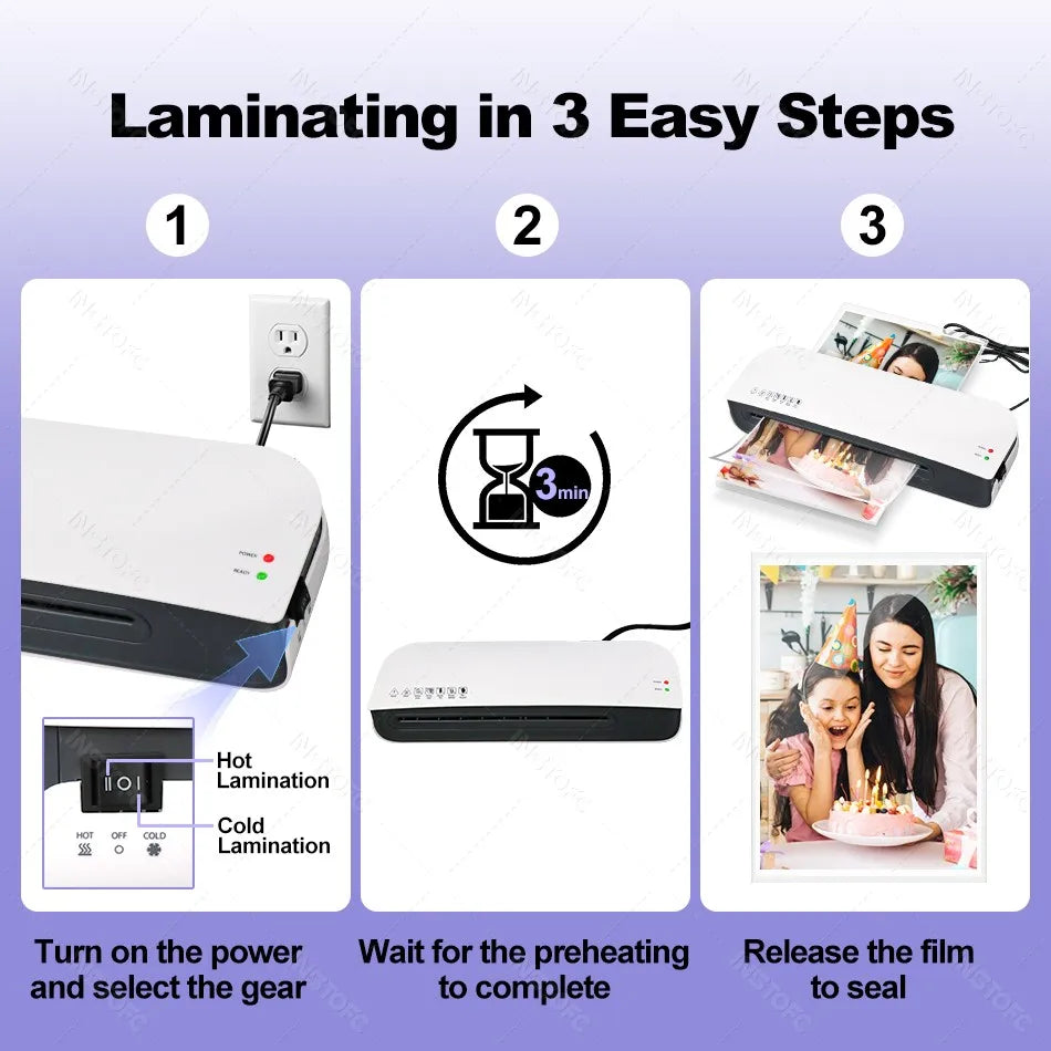 Laminador de escritorio caliente y frío tamaño A4