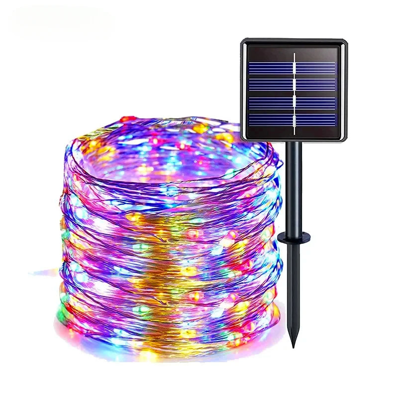 Guirnalda solar de luces LED con ocho modos