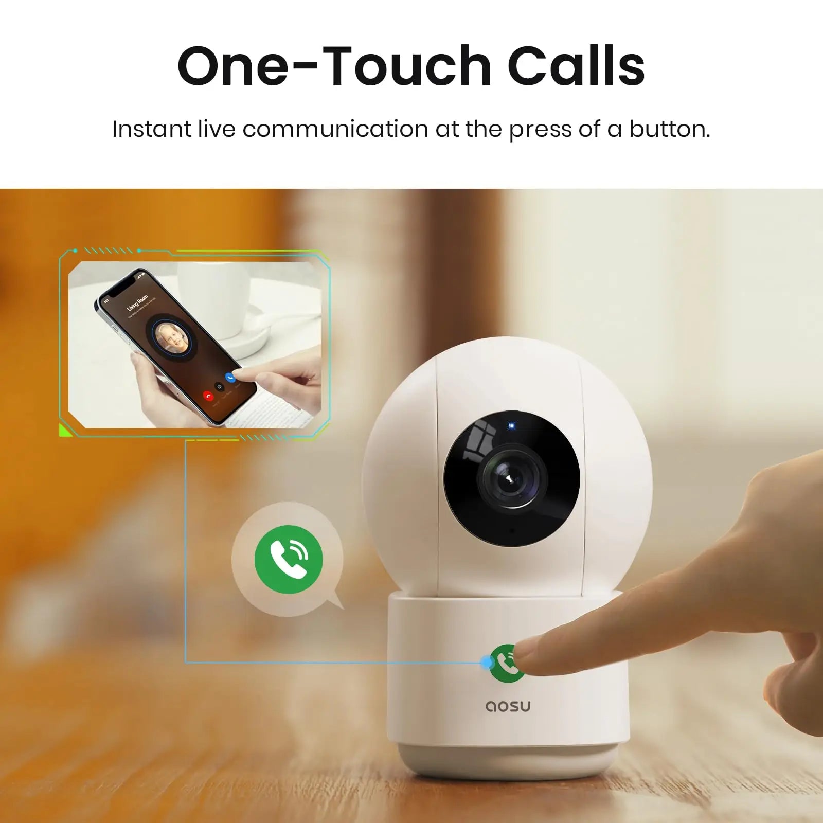 3MP Solar Security Camera and Baby Monitor with Two-Way Audio