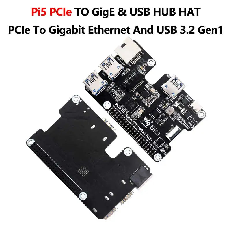 HAT de Raspberry Pi 5 con Ethernet y USB 3.2