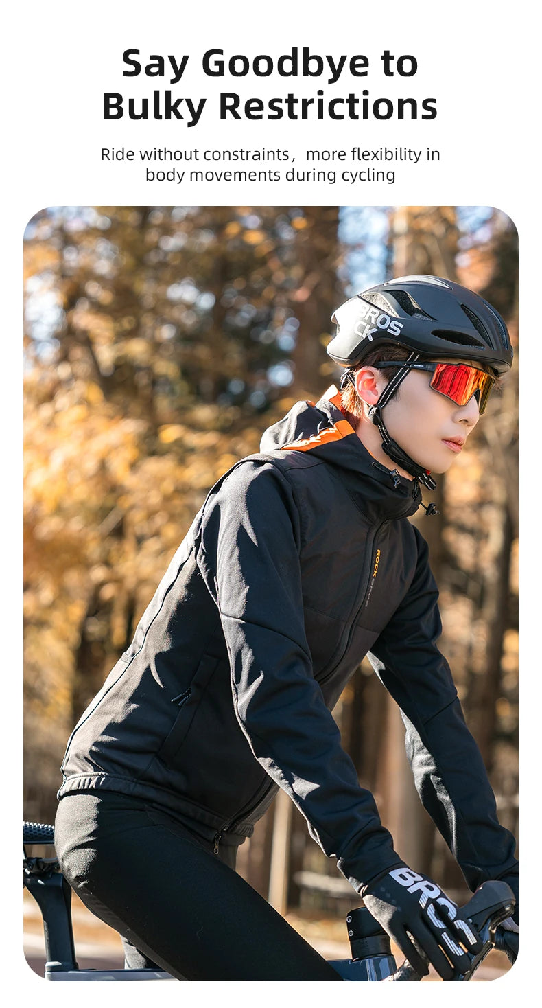 Winter Thermal Cycling Vest Windproof Fleece Sleeveless Jacket