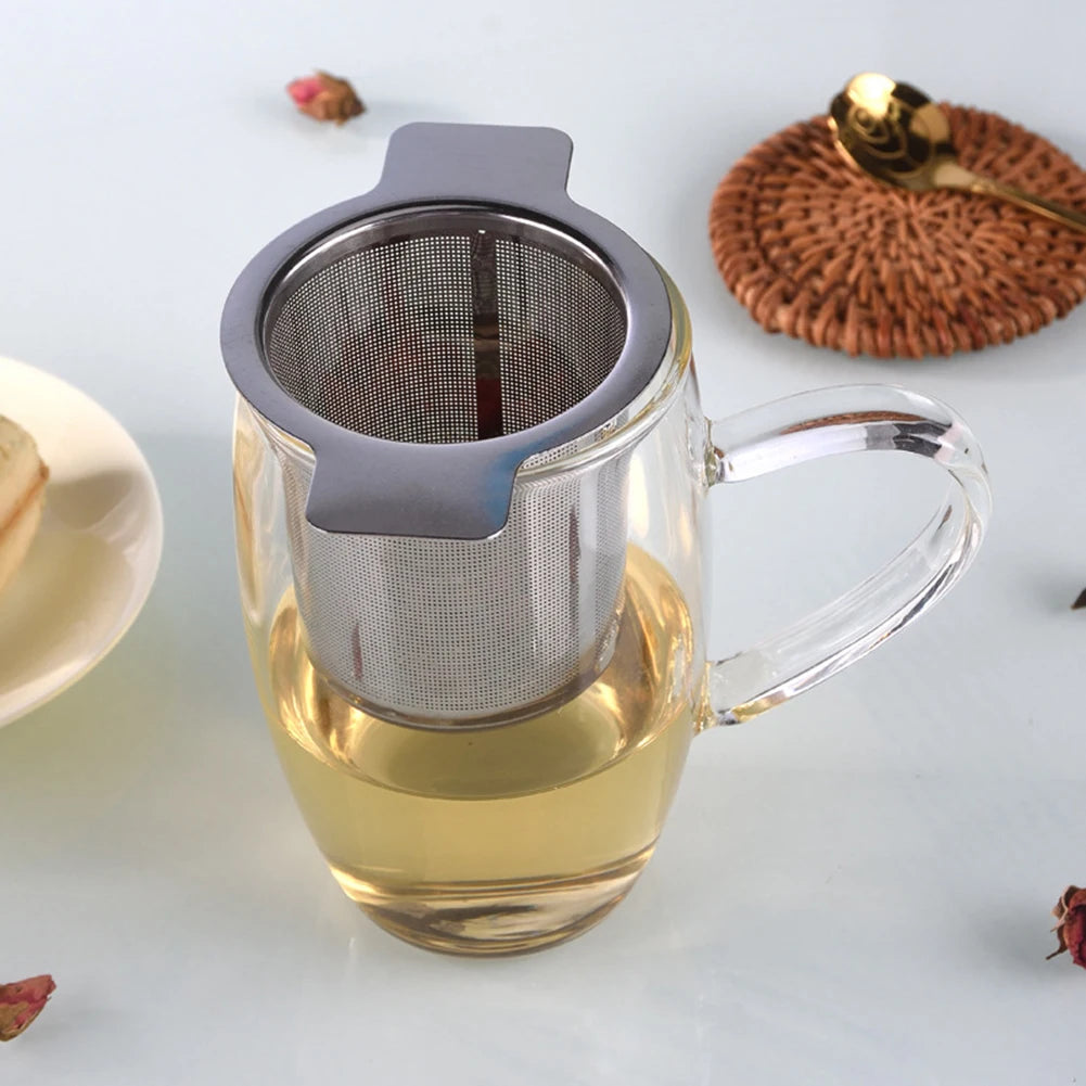 Infusor de chá em aço inoxidável com tampa