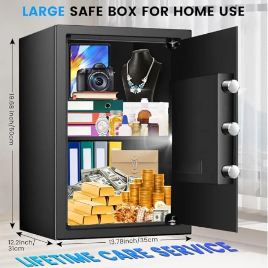 Fireproof Waterproof Document Safe with Digital Keypad, 19.7" Tall