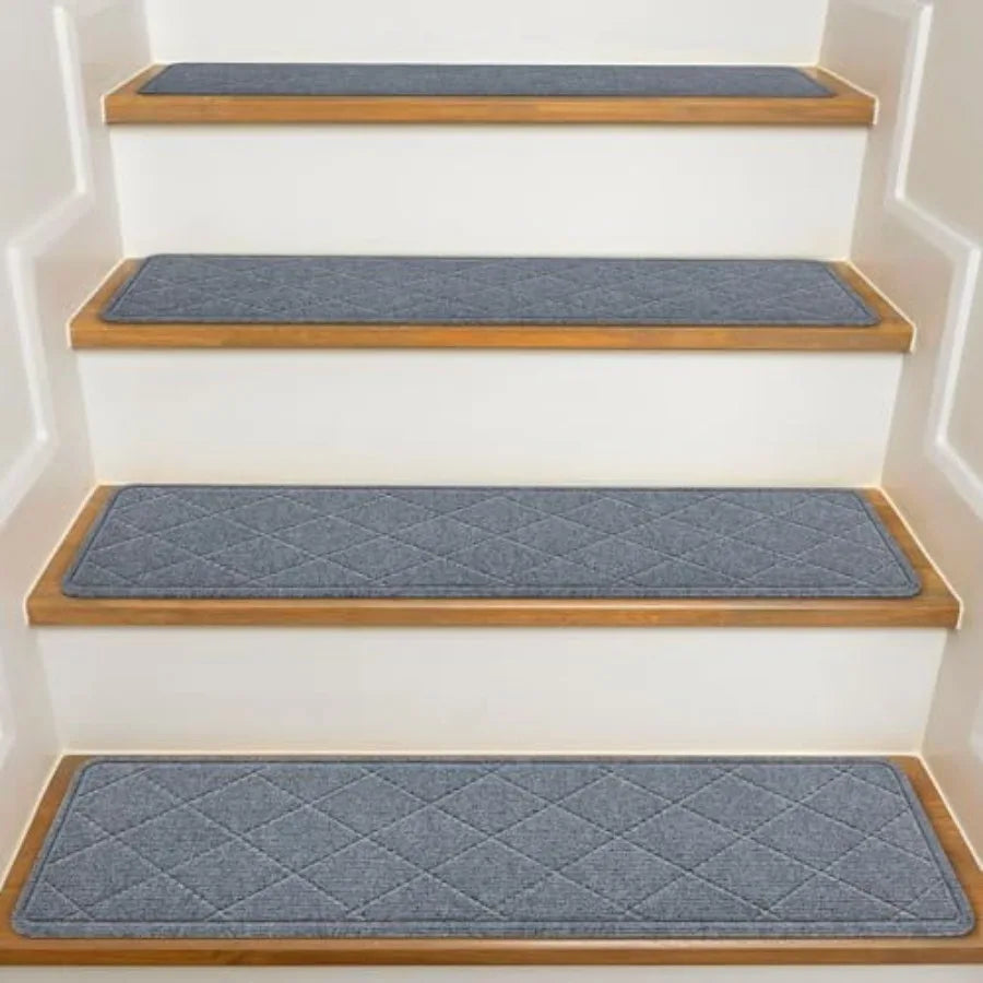 Non Slip Carpet Stair Treads 5 Pack for Safer Wooden Steps