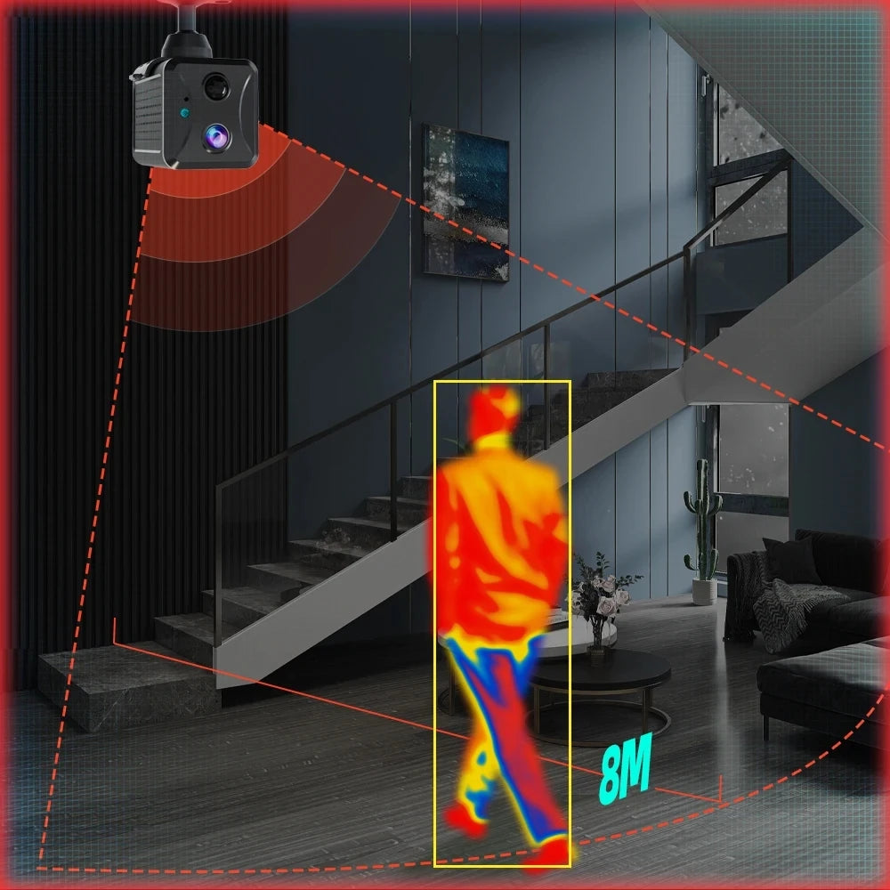 Mini 4G Security Camera with AI Detection, 5MP HD & Night Vision
