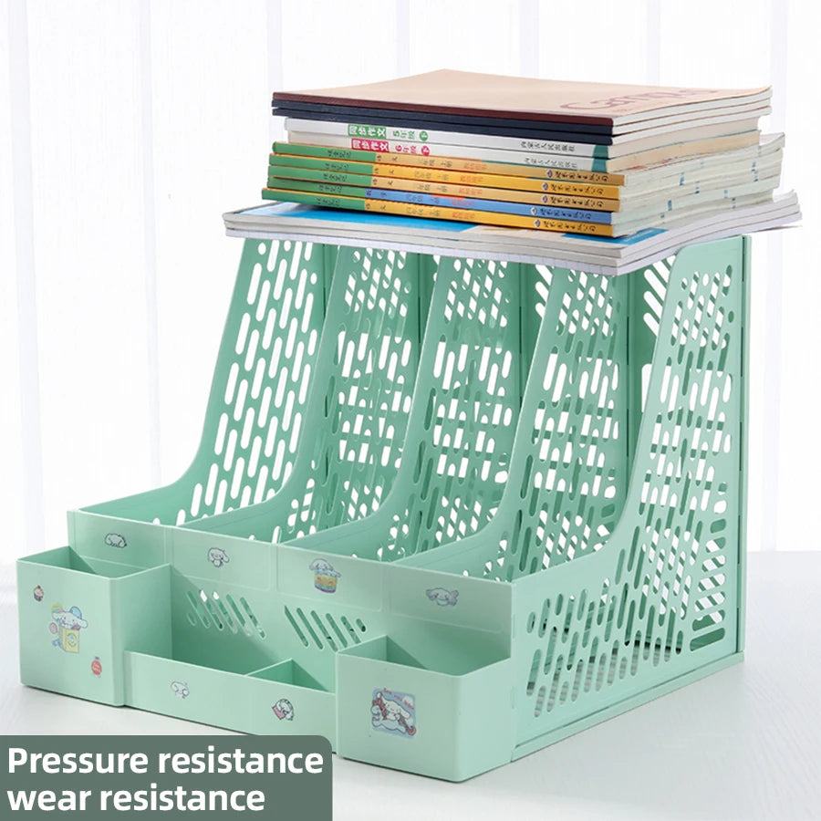 Four-Section Desktop File and Document Organiser