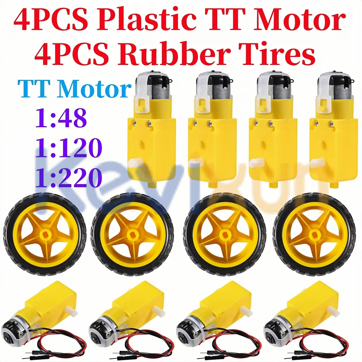 TT Gear Motor and Wheel Kit for DIY Robots