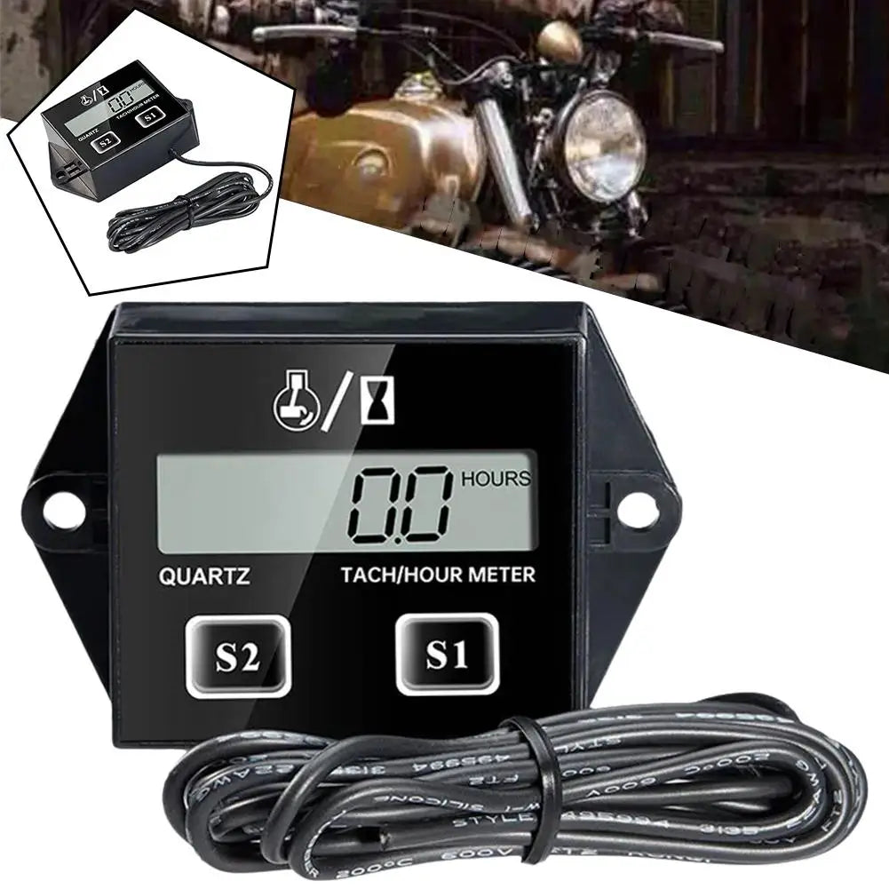 LCD Inductive Tachometer and Engine Hour Meter