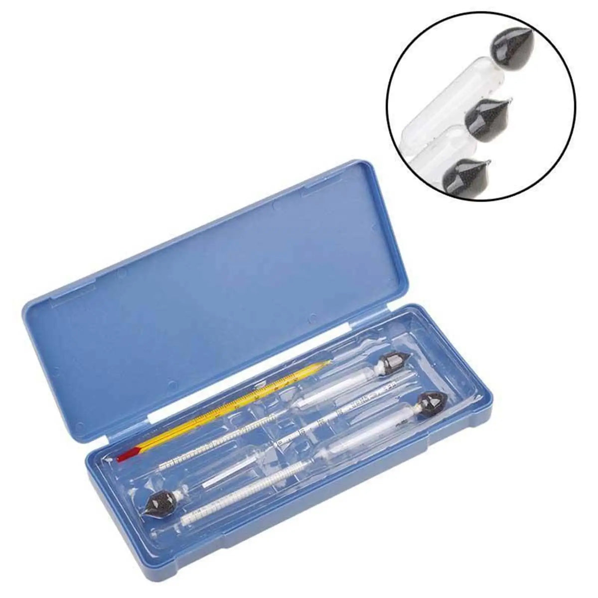 Alcoholmeter Set with Thermometer for Distilled Spirits