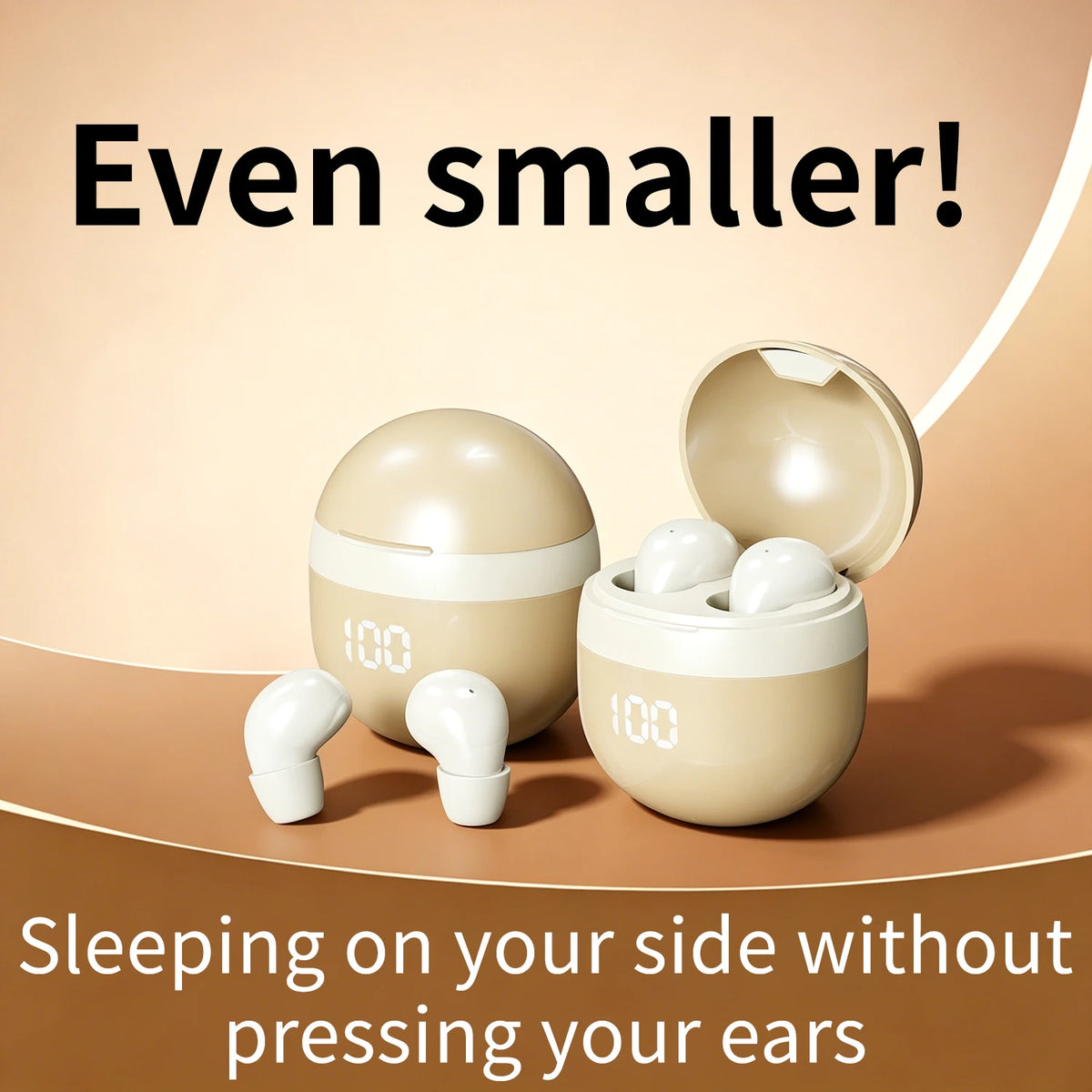 Small Wireless Bluetooth In-Ear Headphones for Sleep and Sports