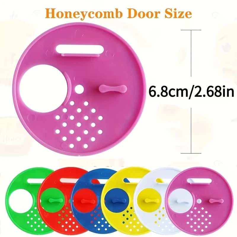 Colorful Round Beehive Entrance Discs, 15 Pack