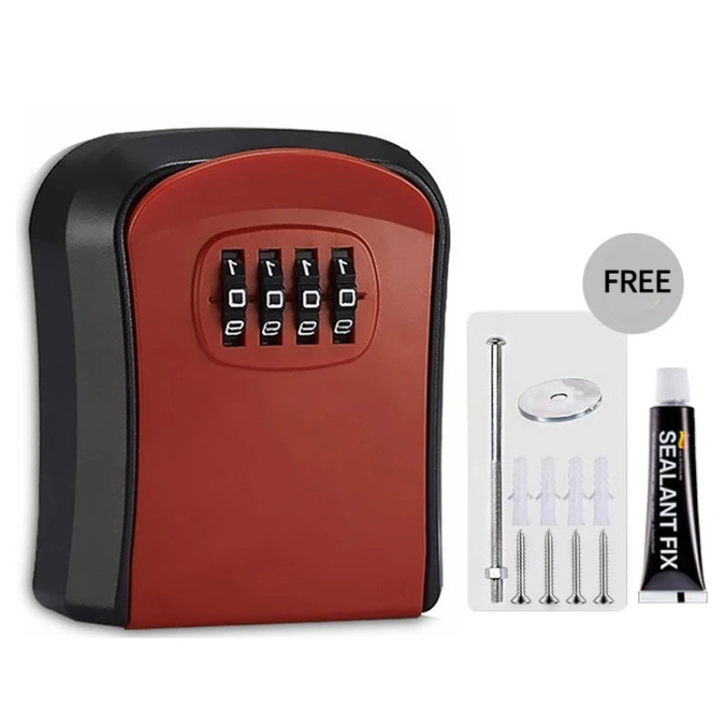 Wall-Mounted Four-Digit Combination Key Box
