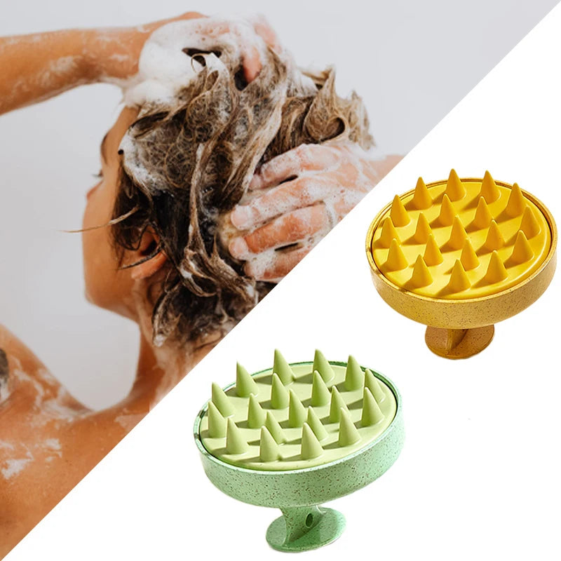 Silikonski šampon za lasišče in masažna krtača