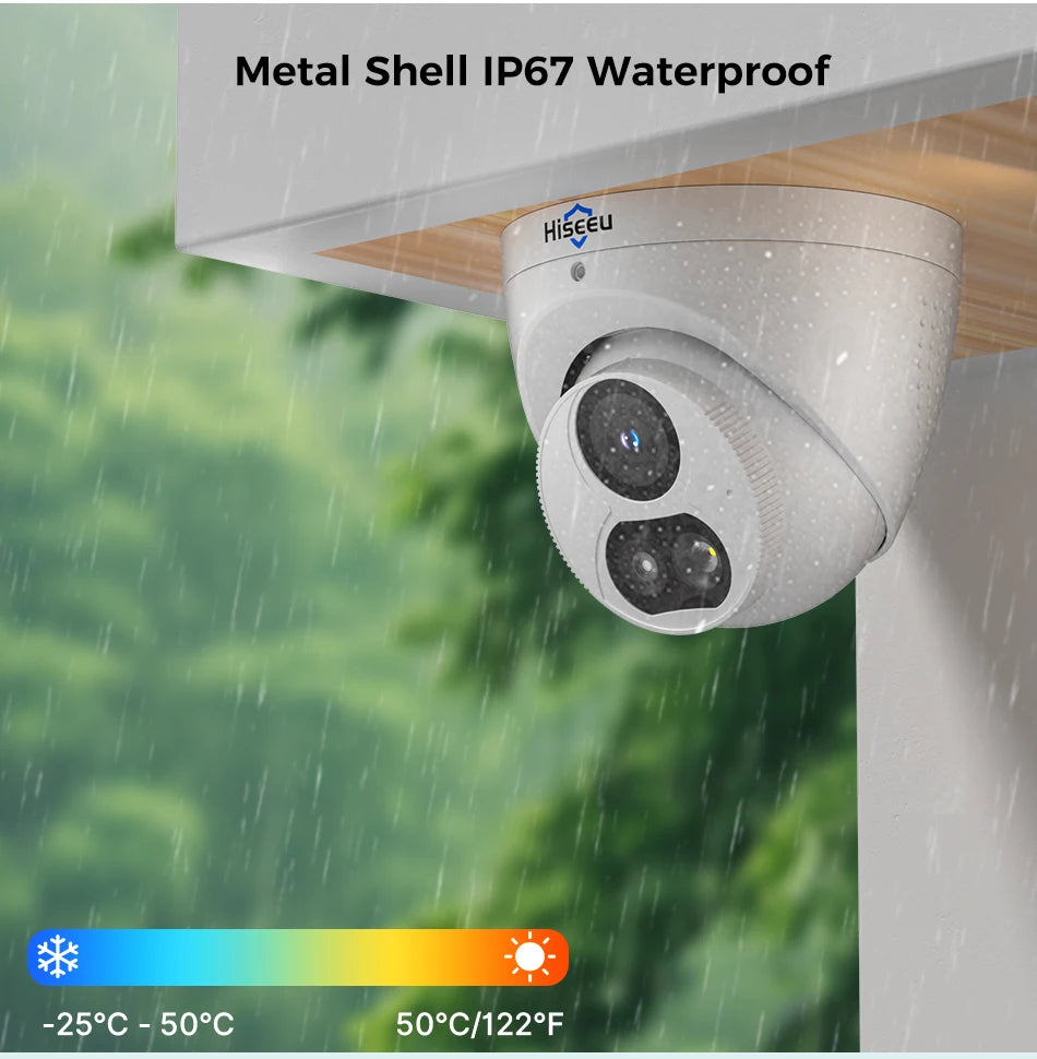 4K 12MP PoE Dome Security Camera with Motion Detection