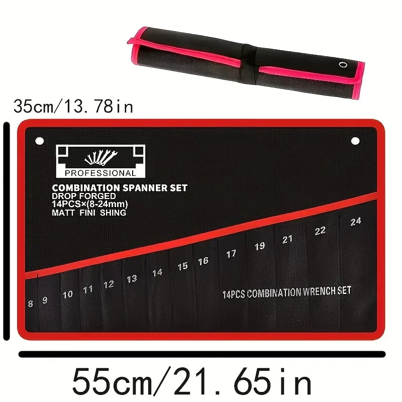 Organisateur d'outils enroulable à quatorze poches