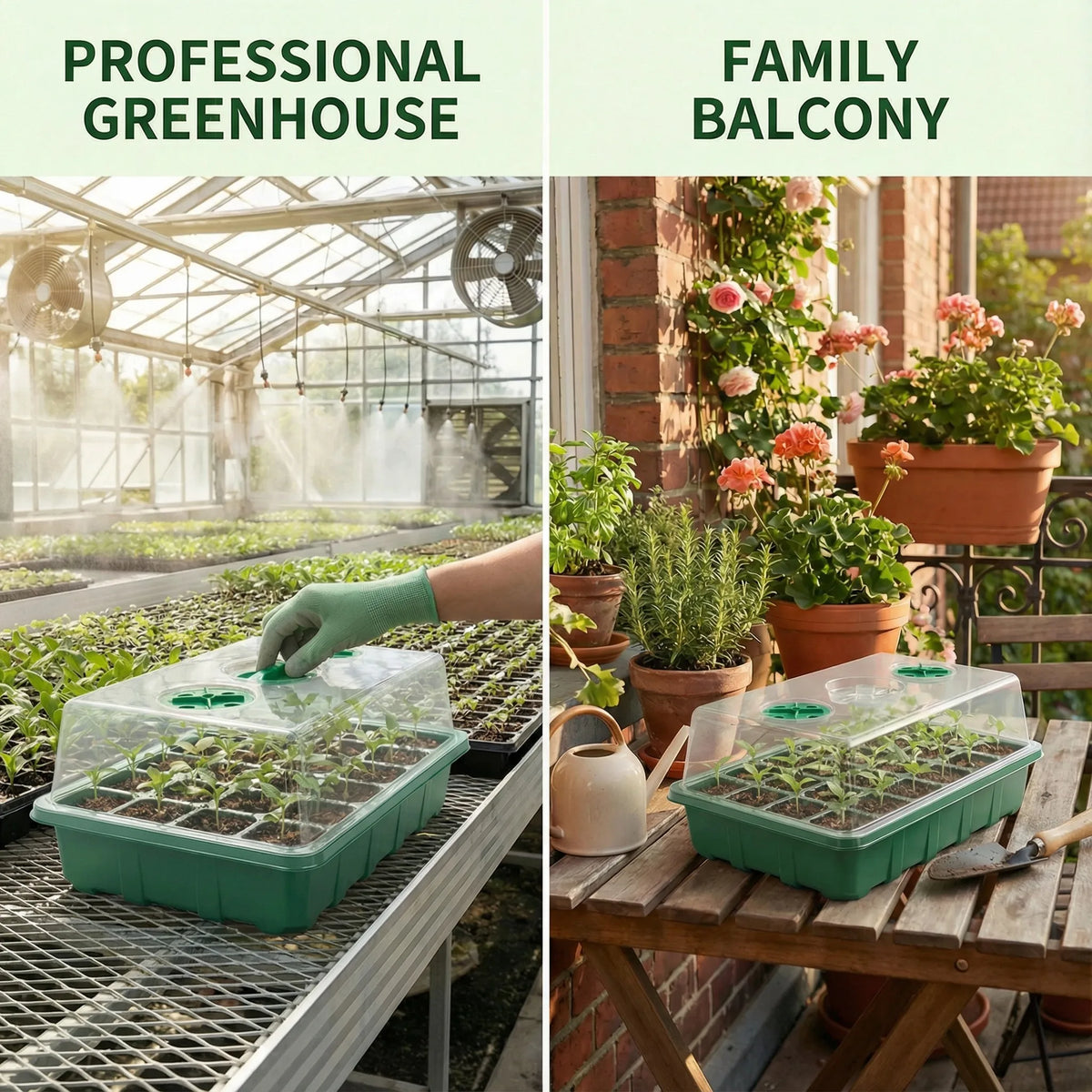 Seed-Starting Trays with Vented Humidity Domes