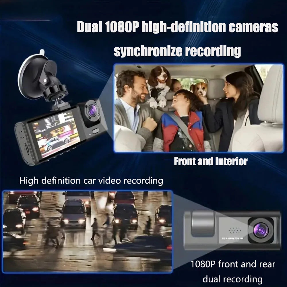 1080P Dual-Lens Dash Camera with G-Sensor