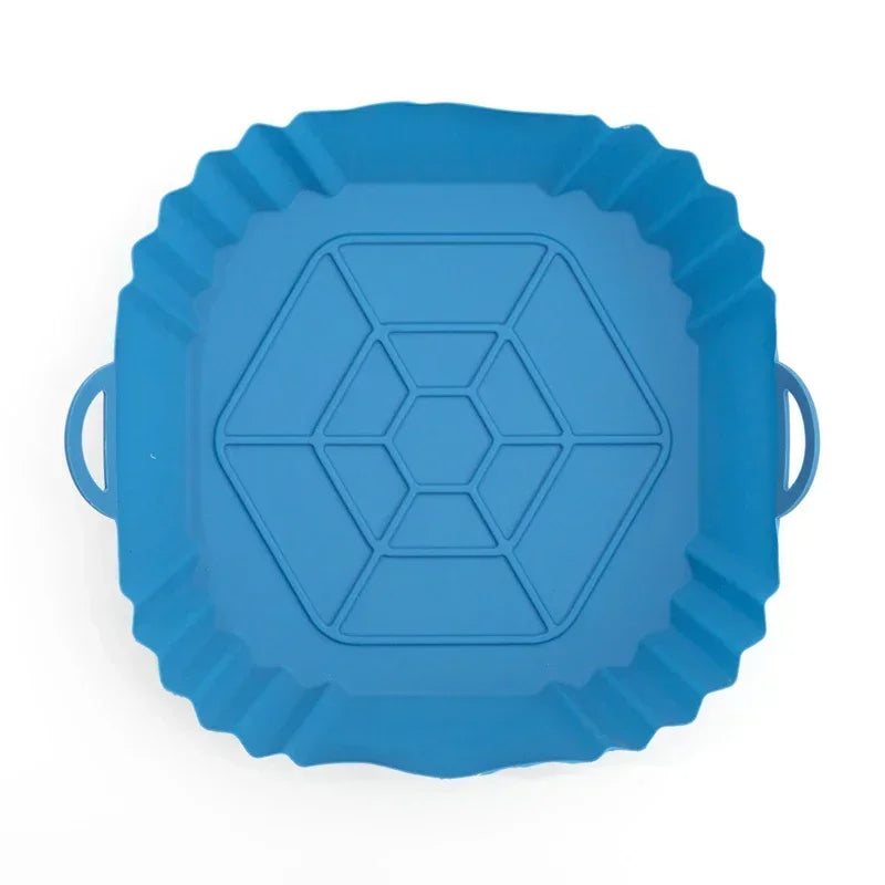 Silicone Air Fryer Basket Liner, Round Square Reusable Pan Liner