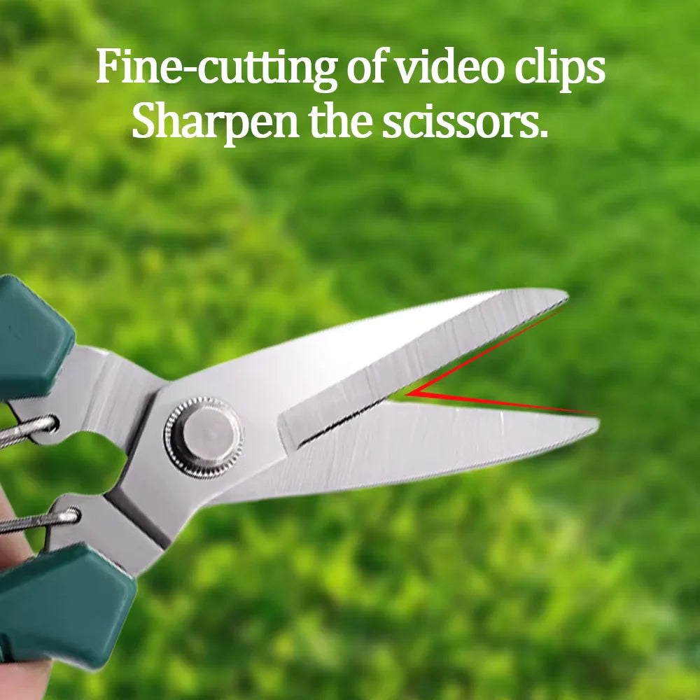 Straight-Blade Garden Scissors, Red or Green, 1–10 Pairs