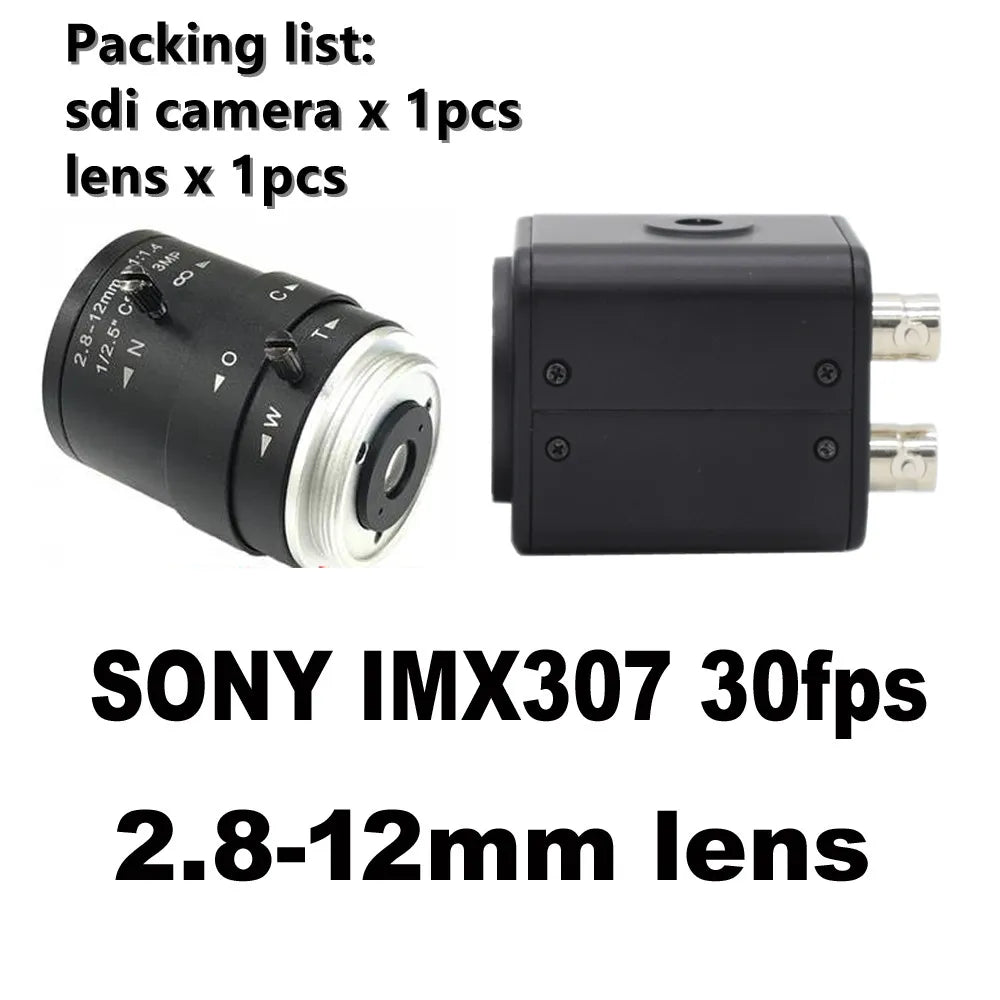 2MP SDI Box Camera with 2.8-12mm Zoom Lens, 1080P