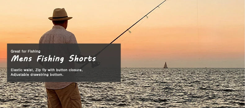 Men's Cotton Cargo Shorts with 7 Pockets, Knee Length