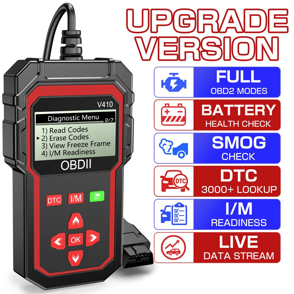OBD2-Codeleser V410, 2,8-Zoll-Display