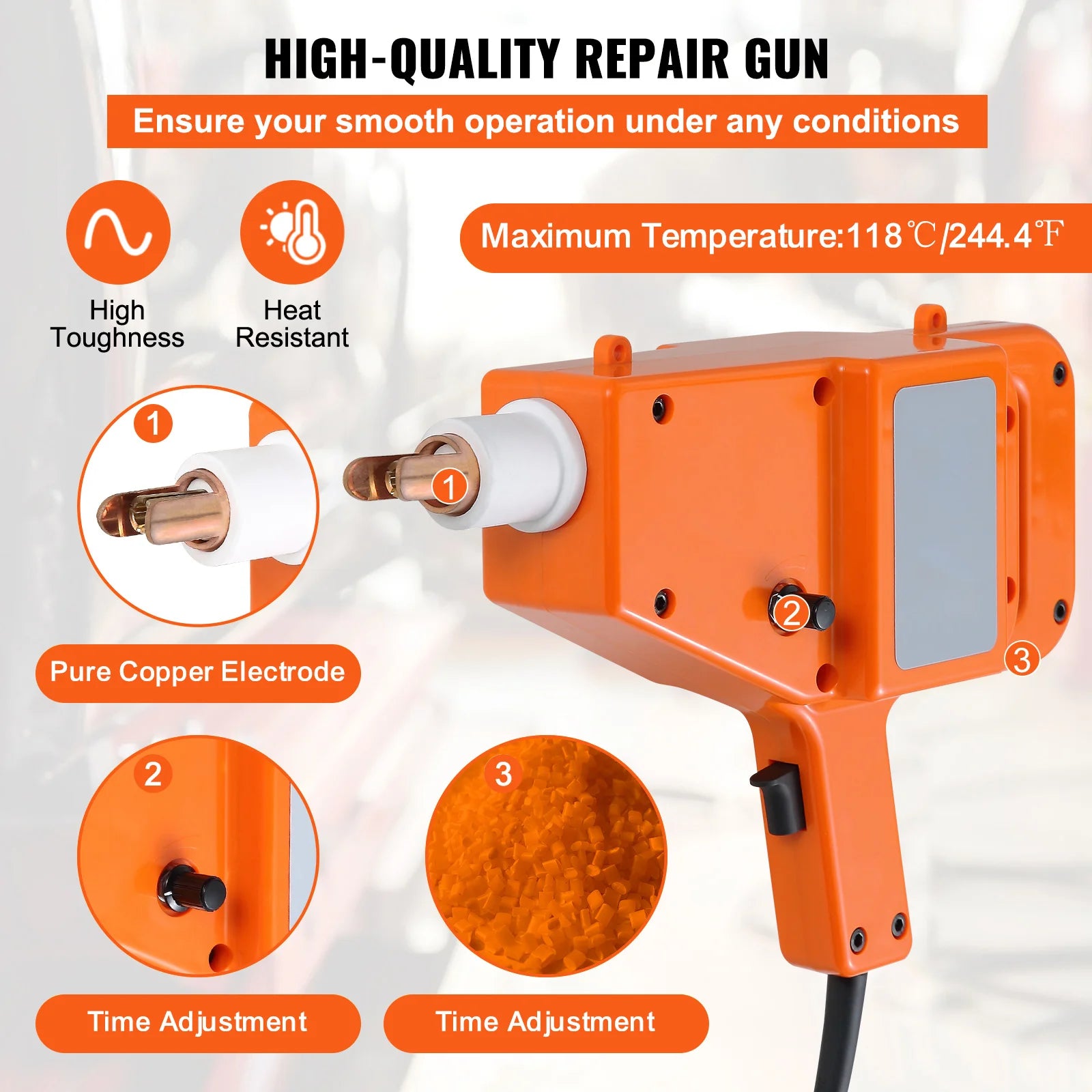 800VA Stud Welder Dent Puller Kit 1600A Auto Body Repair Tool