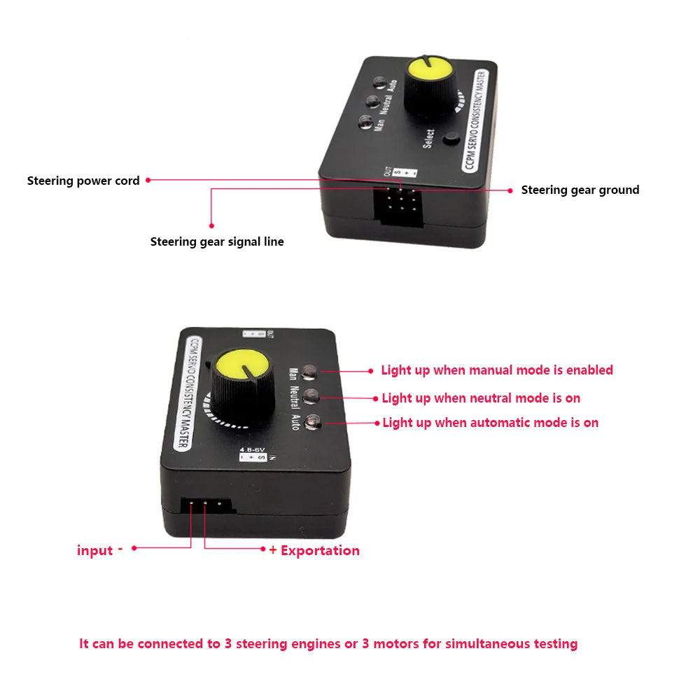 Tester per servo RC e ESC