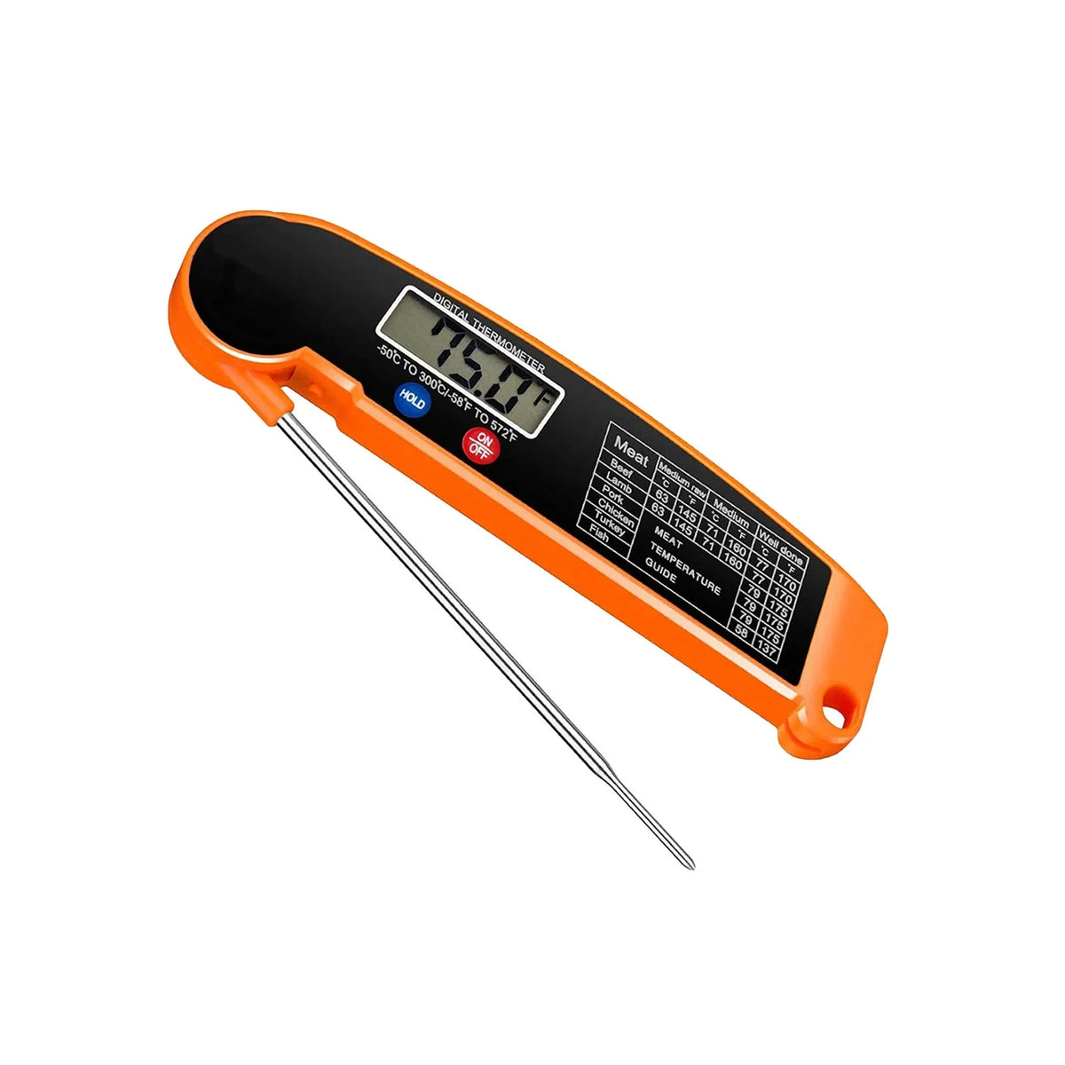 Folding Digital Food Thermometer with Hold Function
