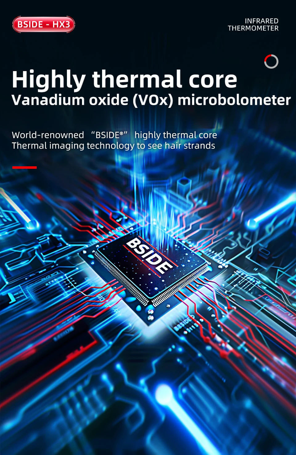 BSIDE black Smart Portable Thermal Imager 15 Color Palettes -20~550C 100×100IR Resolution PC Analysis Software Drop Resistant