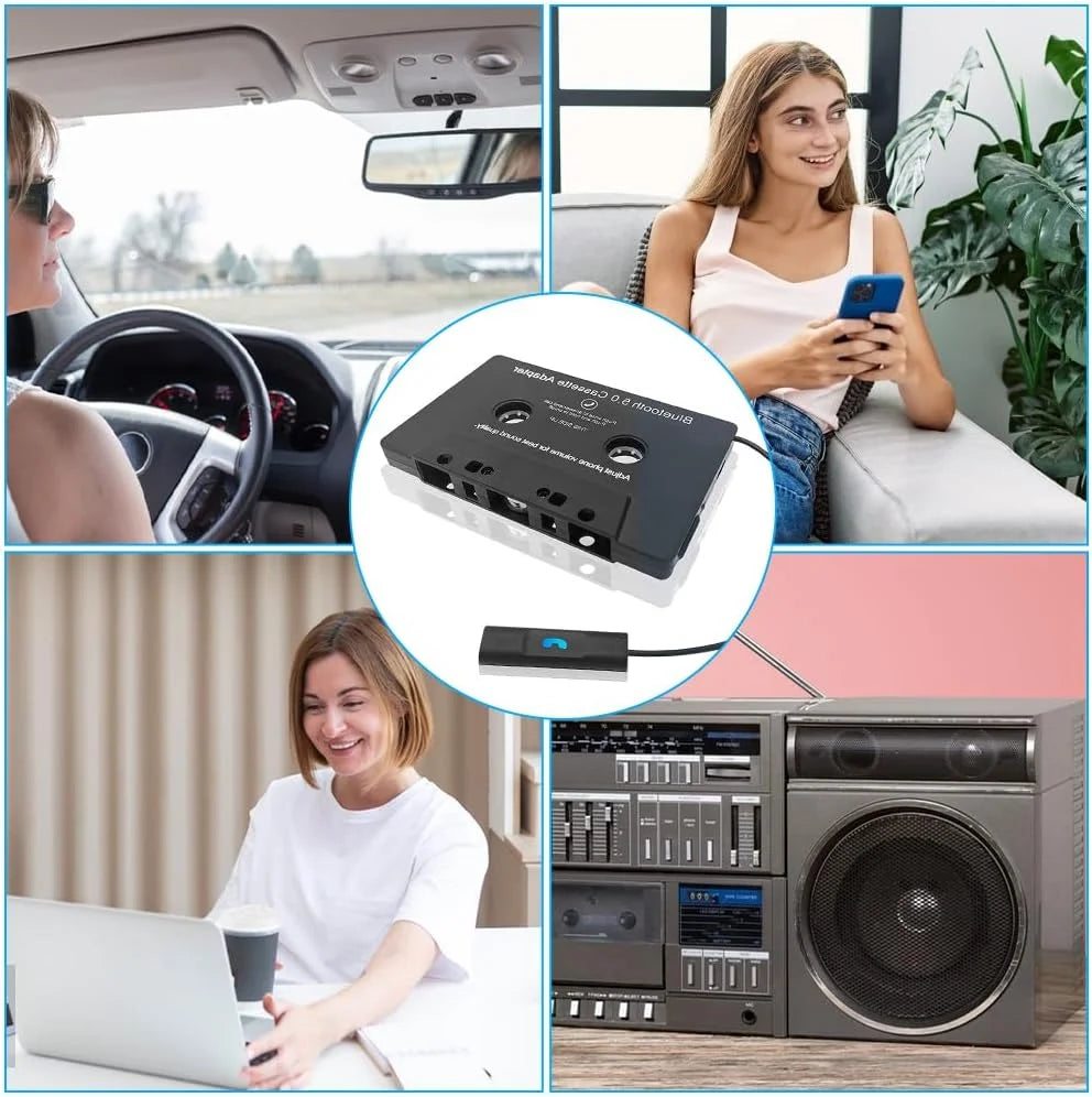 Adaptador de audio de cassette Bluetooth