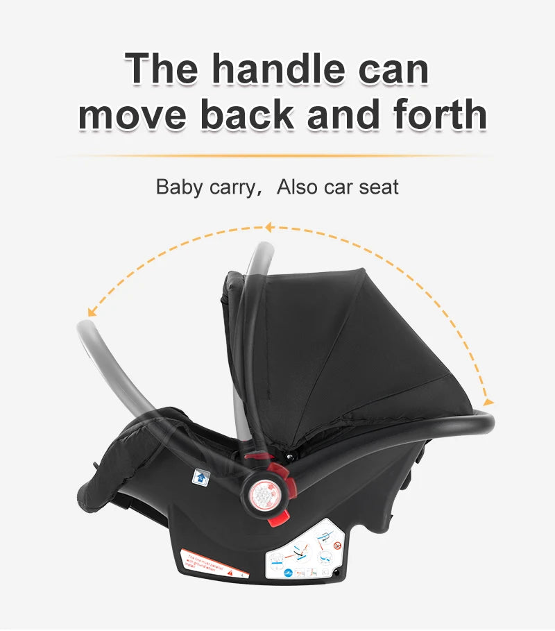 Luxury Baby Stroller 3‑in‑1 Travel System With Car Seat