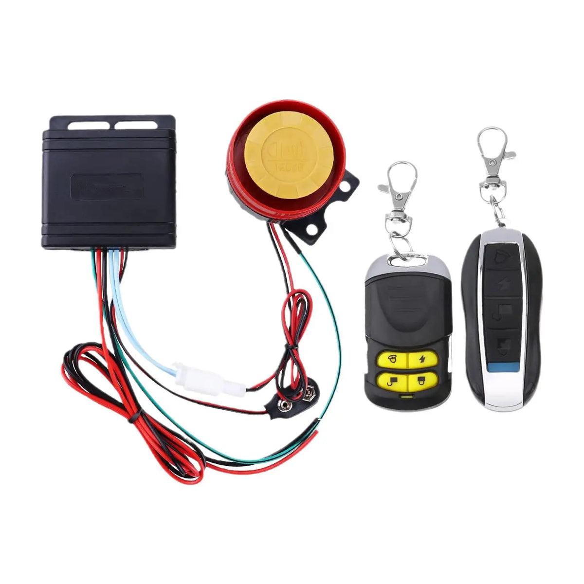 12 V Motorcycle Alarm with Two Remotes and 125 dB Siren